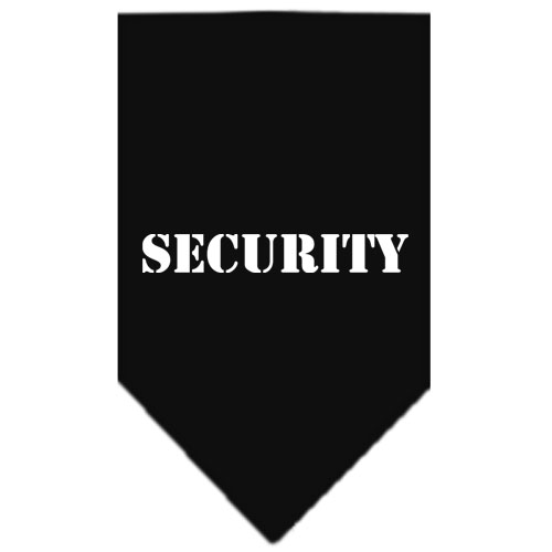 Security Screen Print Bandana Black Large